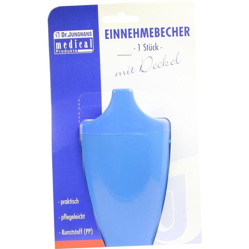 EINNEHMEBECHER m.2 Griffen+Deckel 12mm blau