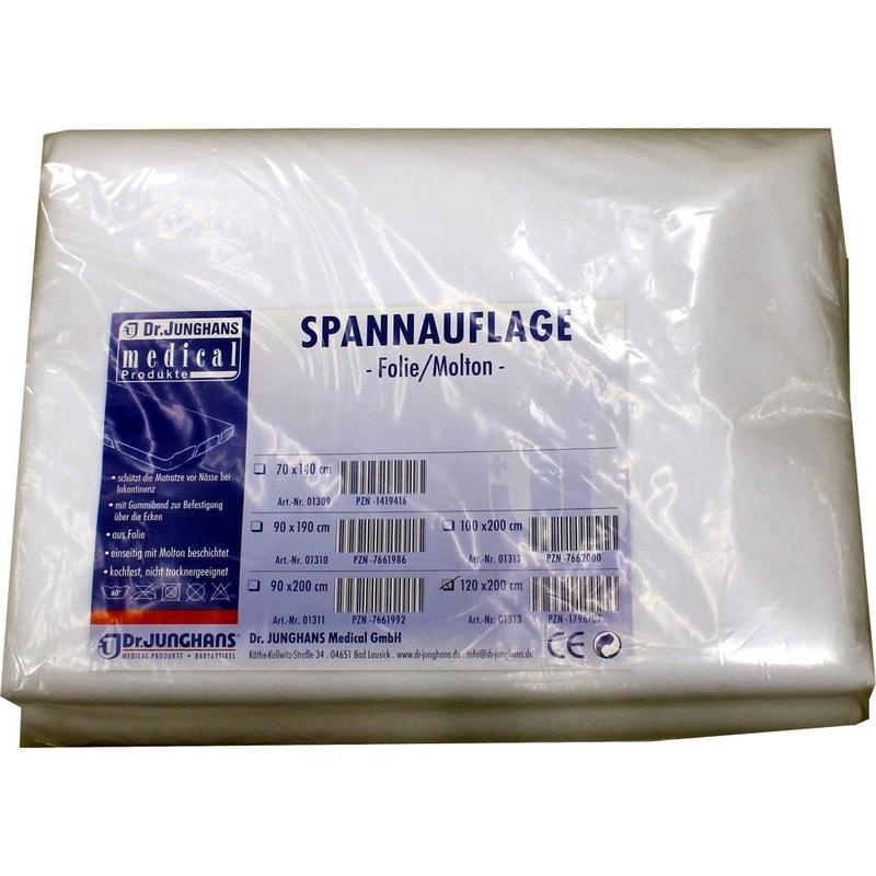 MOLTON SPANNAUFLAGE 120x200 cm m.Folie eins.