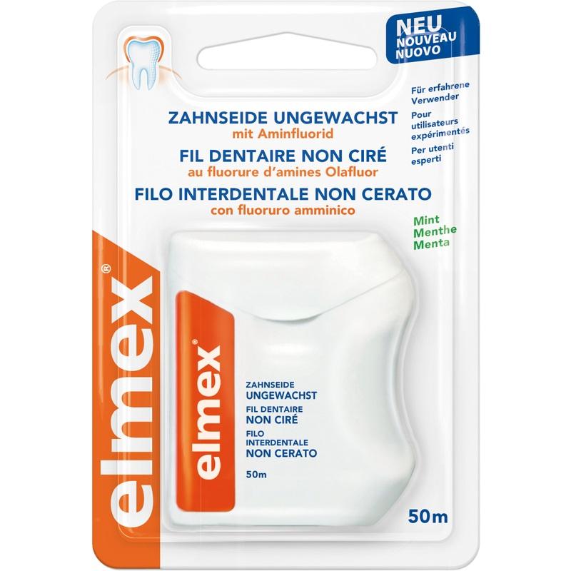 ELMEX Zahnseide ungewachst mit Aminfluorid