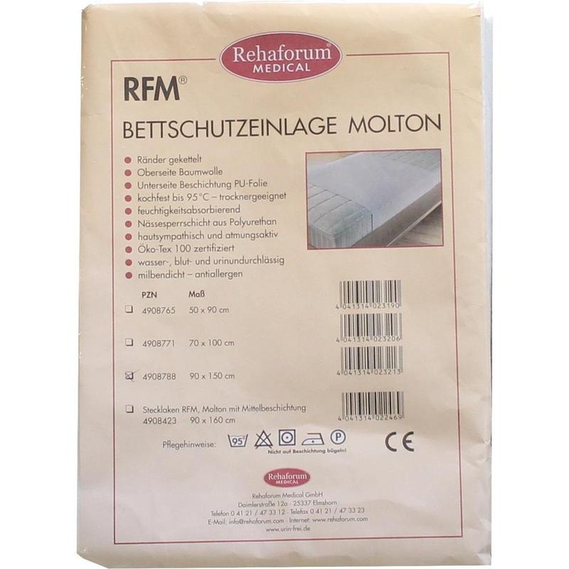 BETTEINLAGE Molton/PVC 90x150 cm