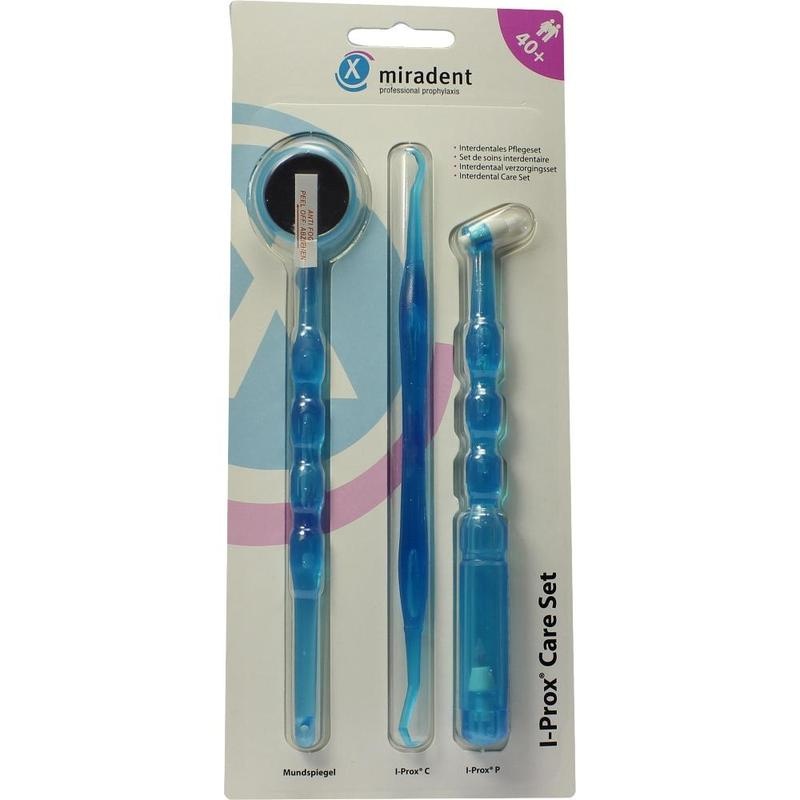 MIRADENT Pflegeset I-Prox Care Set blau trans.