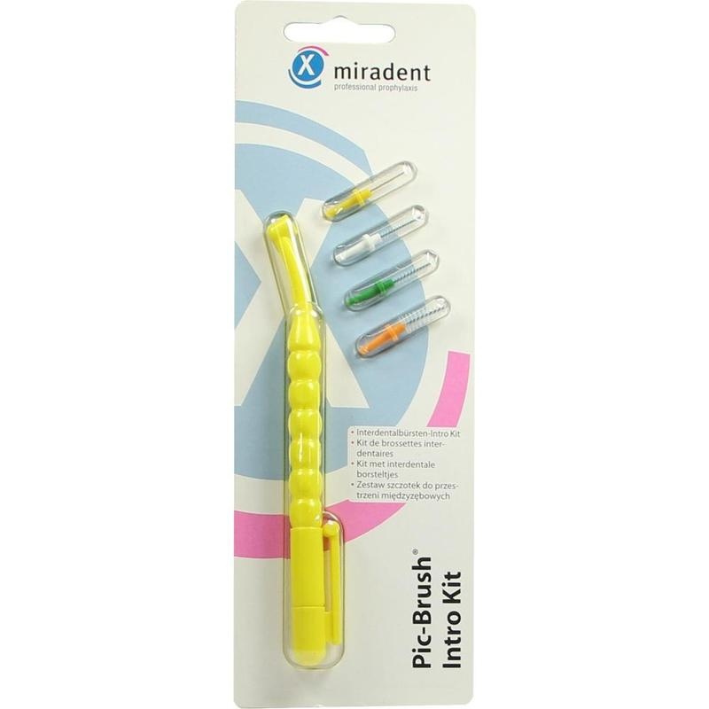 PIC BRUSH Intro Kit gelb 1 Griff+4 Bürsten