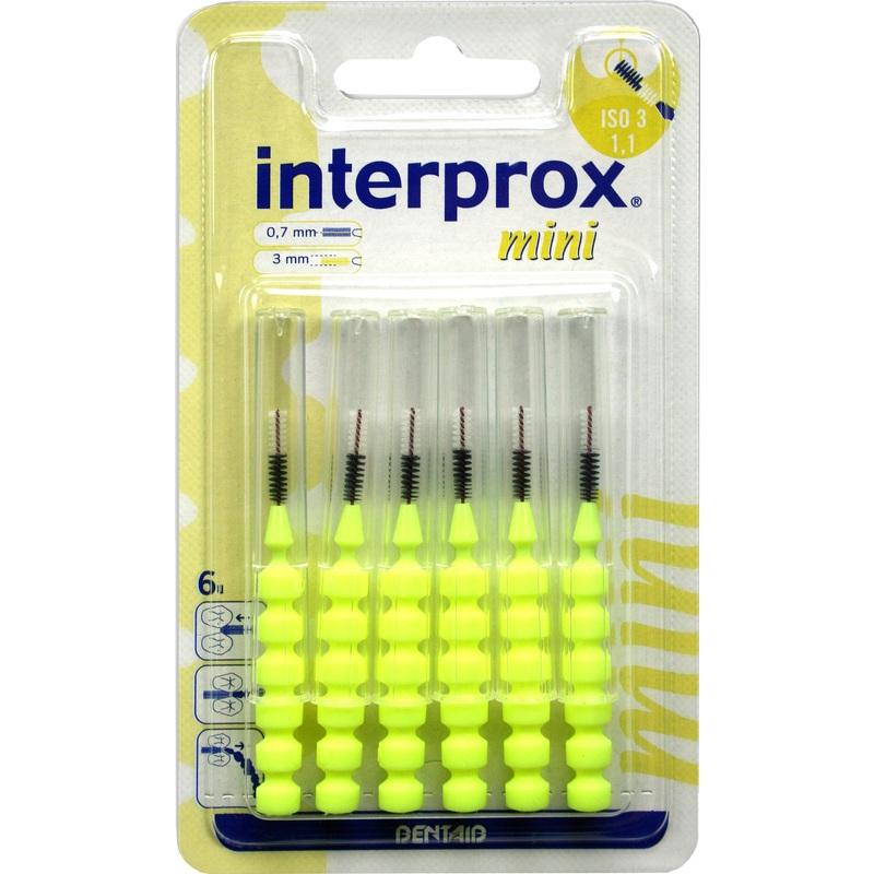 INTERPROX reg mini gelb Interdentalbürste Blister