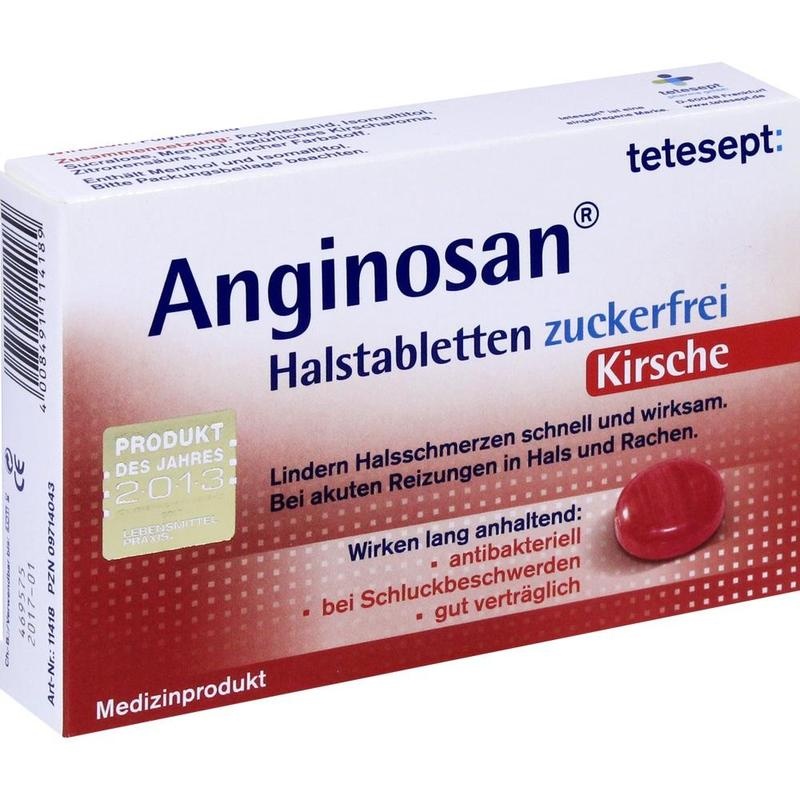 TETESEPT Anginosan Halstabletten zuckerfrei Kirsch
