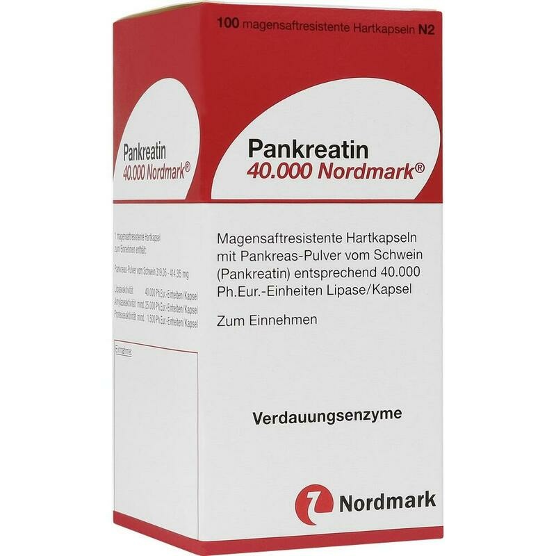 PANKREATIN 40.000 Nordmark magensaftres.Hartkaps.