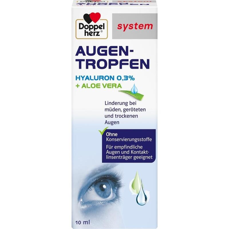 DOPPELHERZ Augen-Tropfen Hyaluron 0,3% system