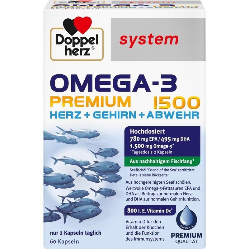 DOPPELHERZ Omega-3 Premium 1500 system Kapseln