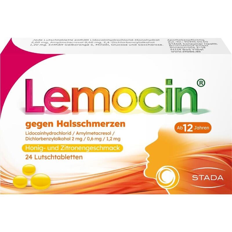 LEMOCIN gegen Halsschmerzen Honig-u.Zitroneng.Lut.