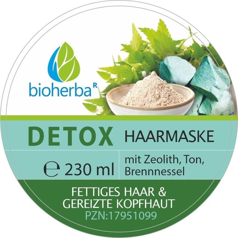 DETOX Haarmaske mit Zeolith Ton Brennnessel