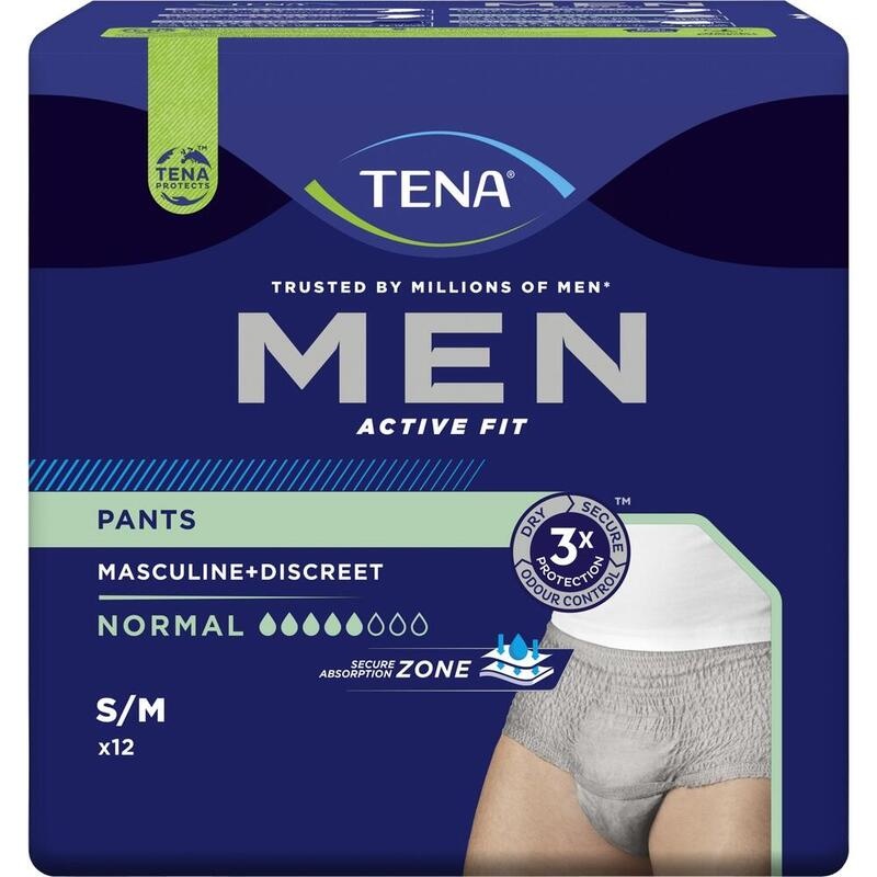 TENA MEN Act.Fit Inkontinenz Pants norm.S/M grau