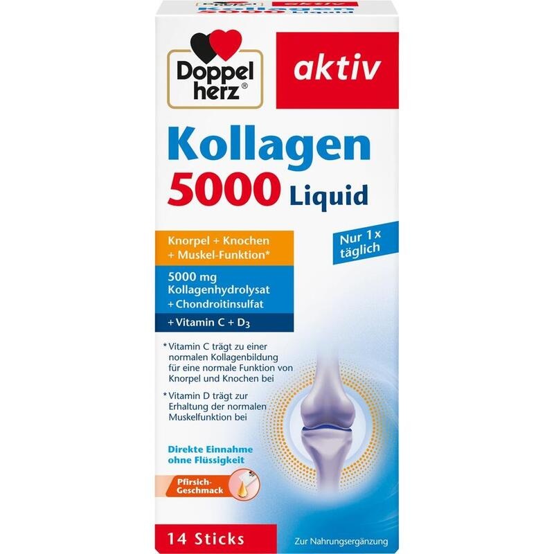DOPPELHERZ Kollagen 5000 Liquid Sticks
