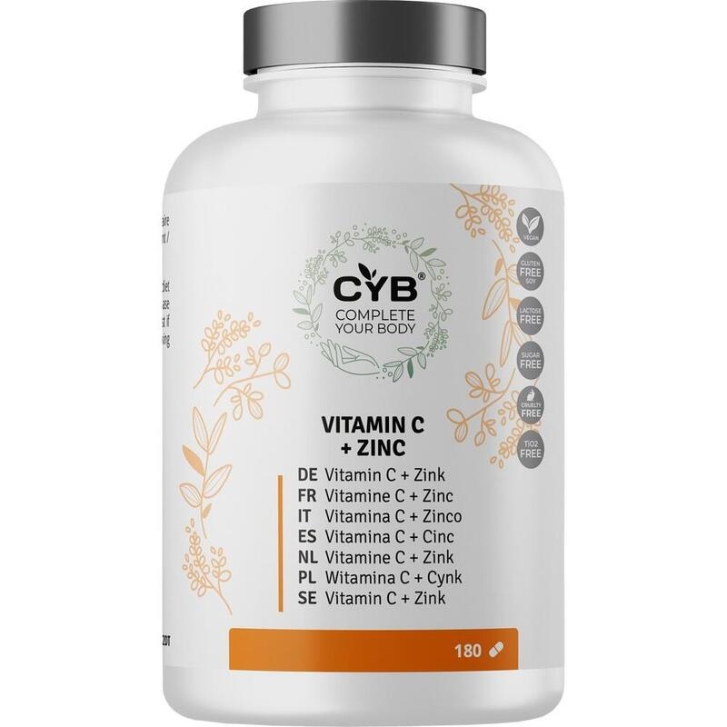 CYB Vitamin C und Zink hochdosiert vegan Tabletten