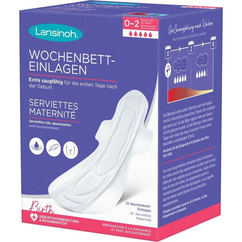 LANSINOH Wochenbett-Einlagen 0-2 Woch.nach Geburt