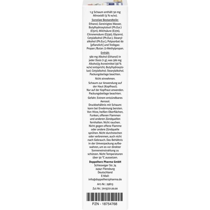 MINOXIDIL DoppelherzPharma Männer 50 mg/g Schaum