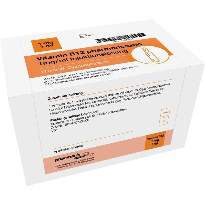 VITAMIN B12 PHARMARISSANO 1 mg/ml Injektionslösung