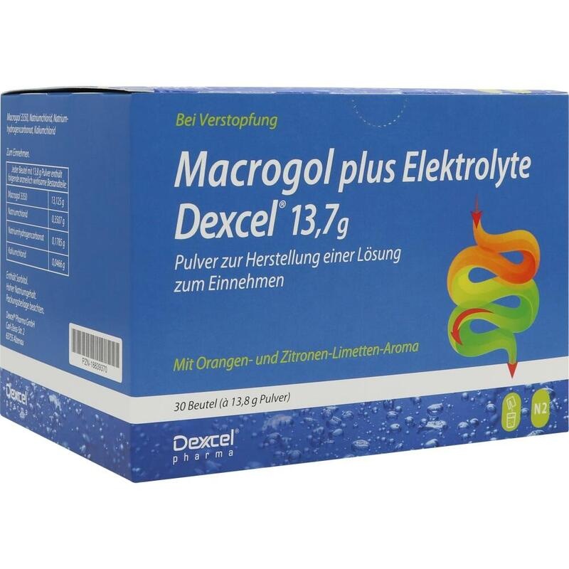 MACROGOL plus Elektrolyte Dexcel 13,7 g PLE