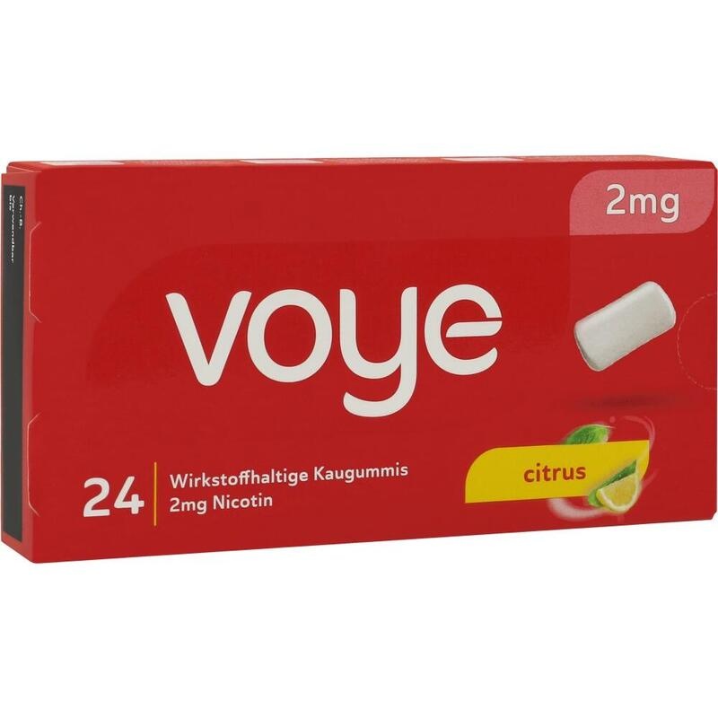 VOYE Citrus 2 mg wirkstoffhalt.Kaugummi m.Nikotin