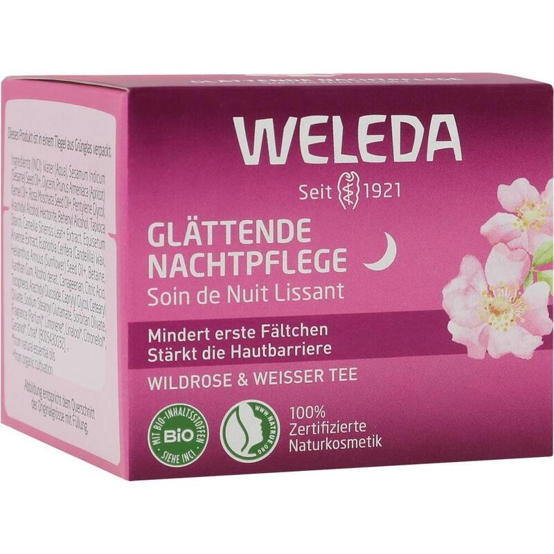 WELEDA glättende Nachtpflege Wildrose & weißer Tee