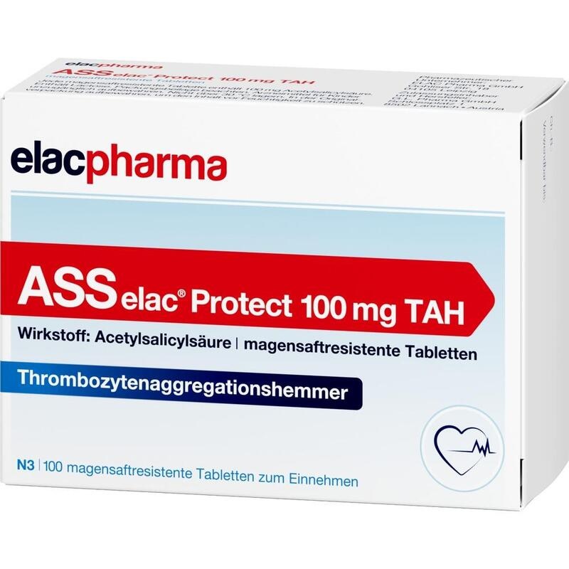 ASS elac Protect 100 mg TAH magensaftres.Tabletten